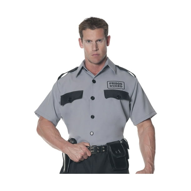 Prison Guard Mens Adult Officer Halloween Costume Shirt Accessory Prison Guard Mens Adult Officer Halloween Costume Shirt Accessory